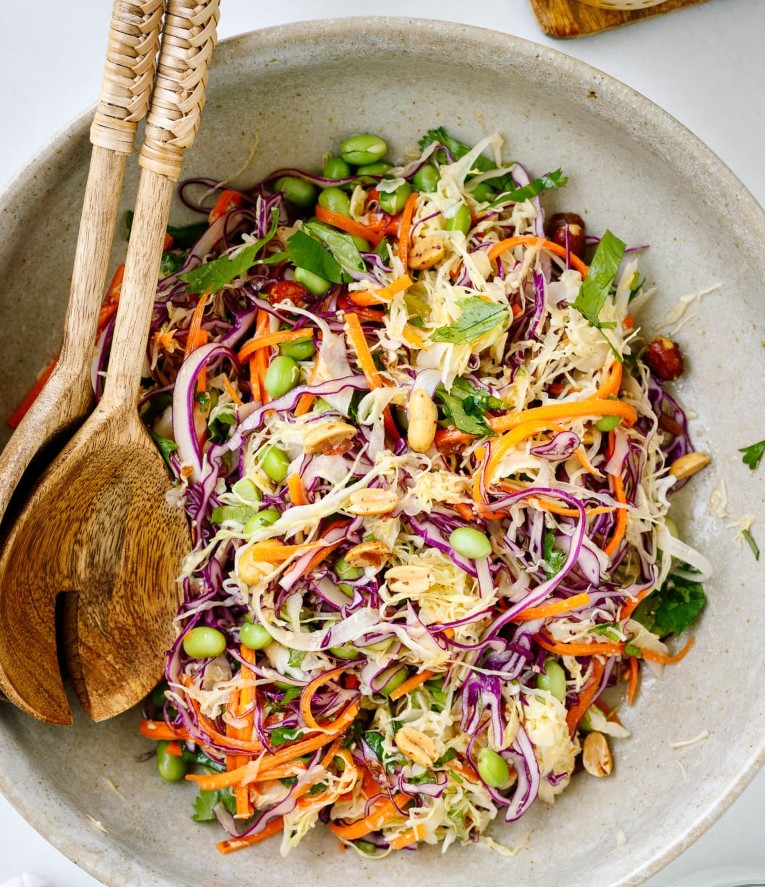 Cabbage Salad with Miso Dressing